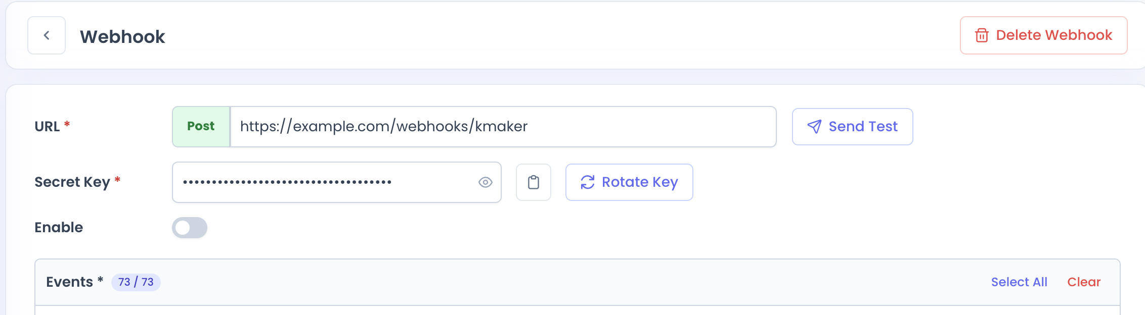 Create Webhook